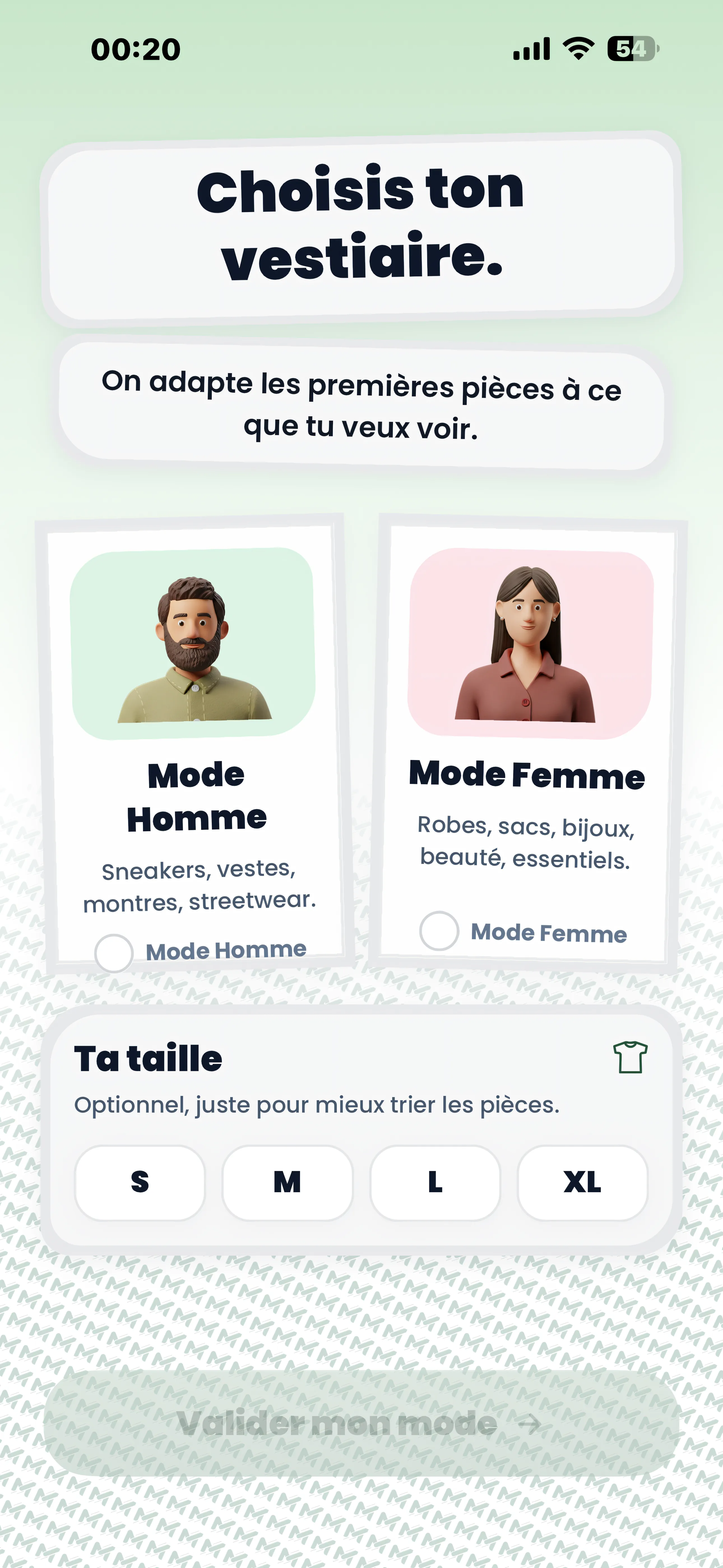 Capture réelle de l'application Moujoud